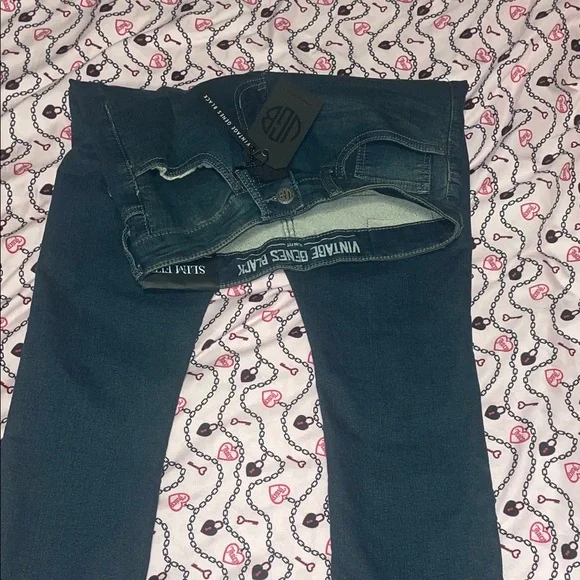 Vintage Genes Black Slim Men Jeans - Dark Blue - Picture 11 of 11